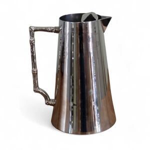 Michael Aram Bamboo Stainless Steel Pitcher | Nickel Plated Handle Designer